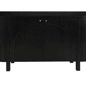 Weston Sideboard, Hand Rubbed Black with Light Brown Trim-Blue Hand Home