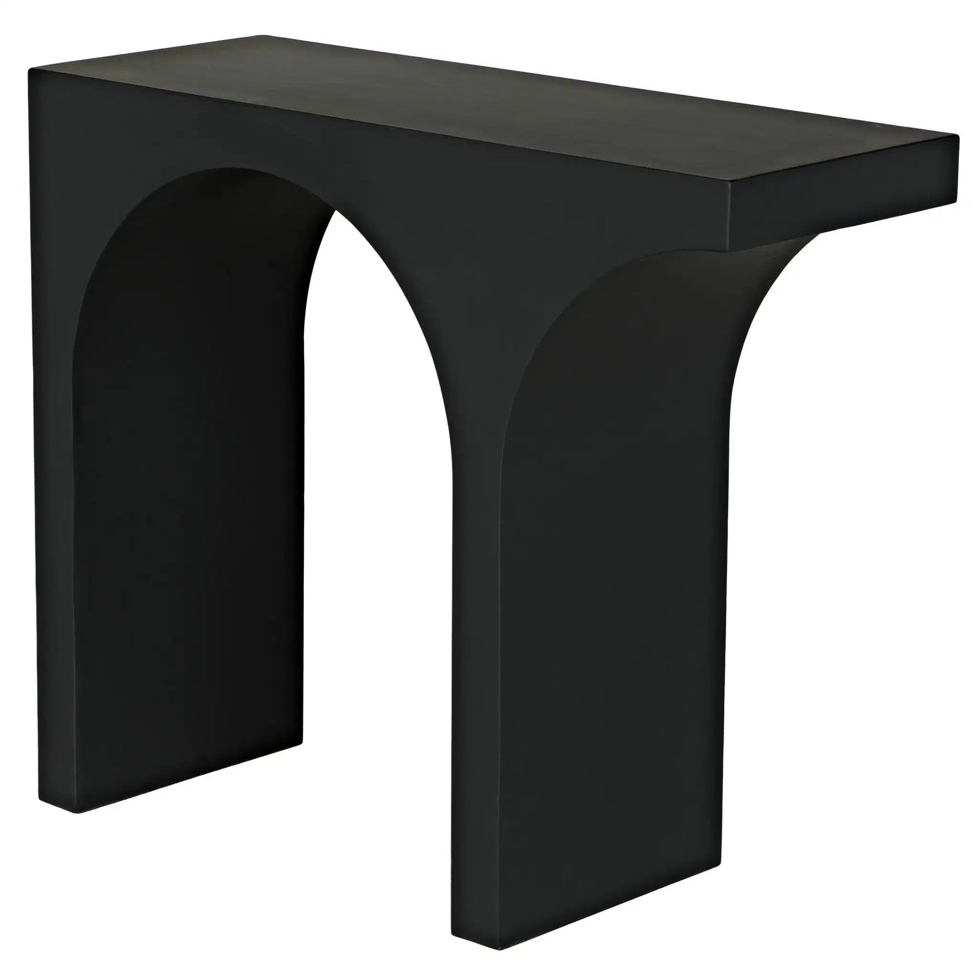 Maximus Console/Side Table, Black Steel-Blue Hand Home