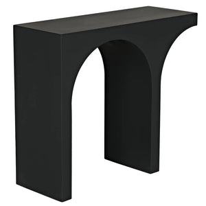 Maximus Console/Side Table, Black Steel-Blue Hand Home