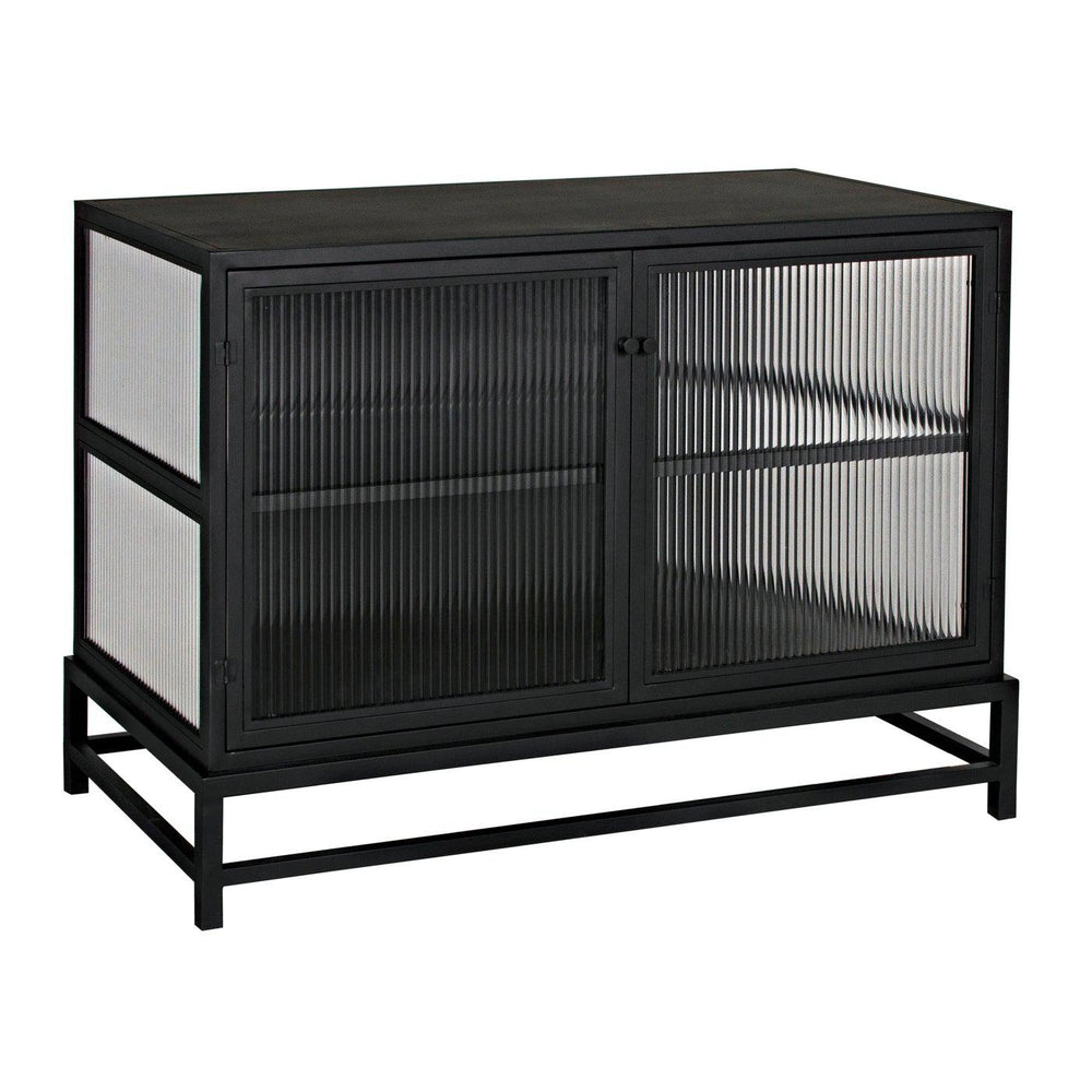 Chandler 2 Door Sideboard, Black Steel-Noir Furniture-Blue Hand Home