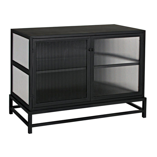 Chandler 2 Door Sideboard, Black Steel-Noir Furniture-Blue Hand Home