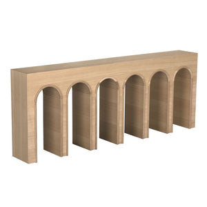 Enzo Console, Extra Large, White Oak-Blue Hand Home