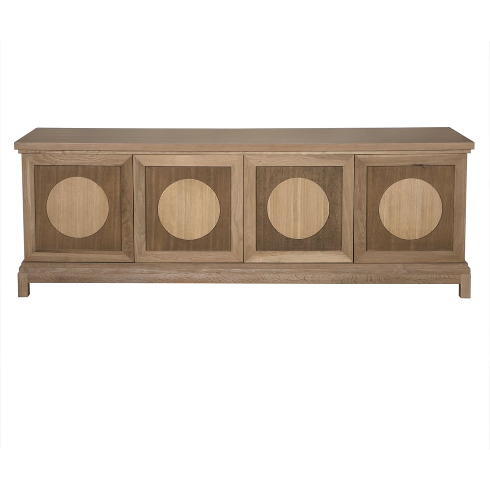 Wellington 4 Door Sideboard, White Oak by Noir-Blue Hand Home