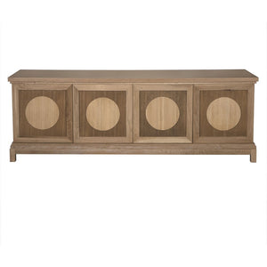 Wellington 4 Door Sideboard, White Oak by Noir-Blue Hand Home