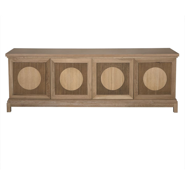 Wellington 4 Door Sideboard, White Oak by Noir-Blue Hand Home