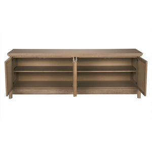 Wellington 4 Door Sideboard, White Oak by Noir-Blue Hand Home