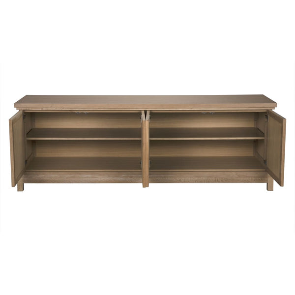 Wellington 4 Door Sideboard, White Oak by Noir-Blue Hand Home