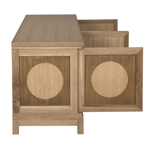 Wellington 4 Door Sideboard, White Oak by Noir-Blue Hand Home