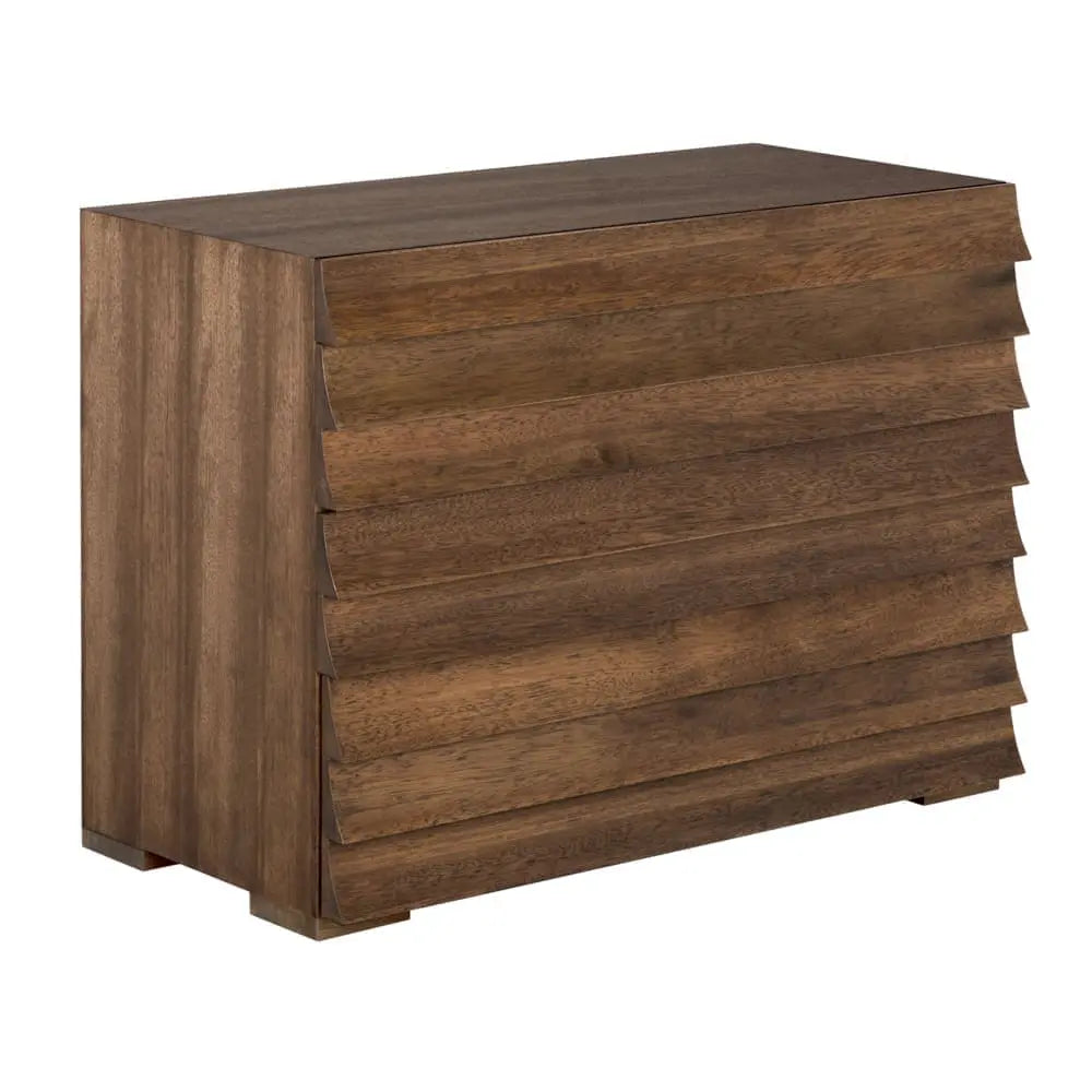 Frederico Three-Drawer Console Table in Rich Dark Walnut-Noir Furniture-Blue Hand Home