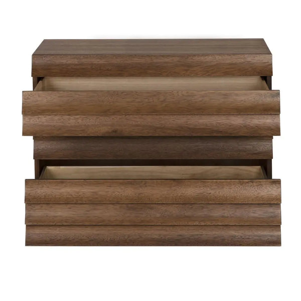 Frederico Three-Drawer Console Table in Rich Dark Walnut-Noir Furniture-Blue Hand Home