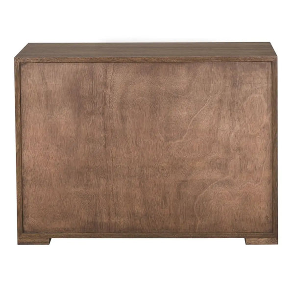 Frederico Three-Drawer Console Table in Rich Dark Walnut-Noir Furniture-Blue Hand Home