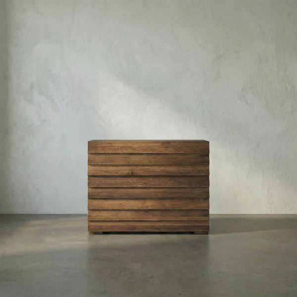Frederico Three-Drawer Console Table in Rich Dark Walnut-Noir Furniture-Blue Hand Home