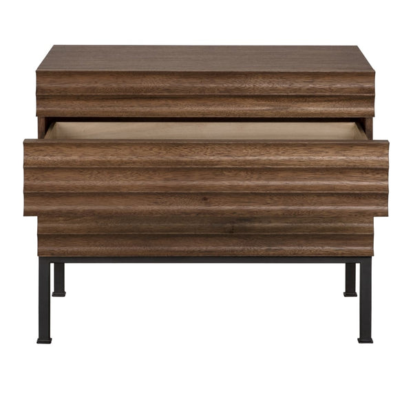 Arturo Console, Dark Walnut-Blue Hand Home