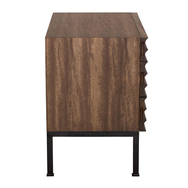 Arturo Console, Dark Walnut-Blue Hand Home