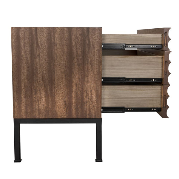 Arturo Console, Dark Walnut-Blue Hand Home