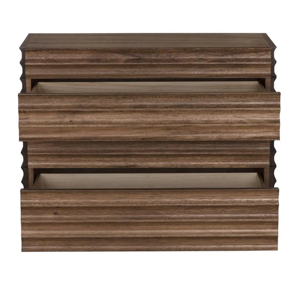 Pacelli Console in Dark Walnut with Four Storage Drawers-Noir Furniture-Blue Hand Home