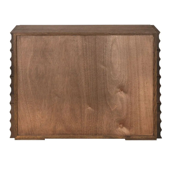 Pacelli Console in Dark Walnut with Four Storage Drawers-Noir Furniture-Blue Hand Home