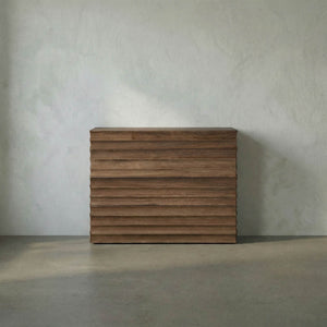 Pacelli Console in Dark Walnut with Four Storage Drawers-Noir Furniture-Blue Hand Home