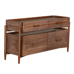 Savino Sideboard, Dark Walnut-Blue Hand Home