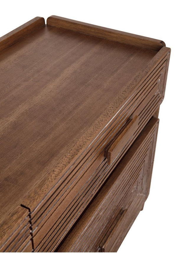 Savino Sideboard, Dark Walnut-Blue Hand Home