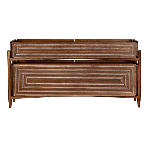 Savino Sideboard, Dark Walnut-Blue Hand Home