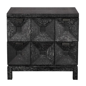 Musashi 2 Drawer, Small, Black Walnut-Noir Furniture-Blue Hand Home