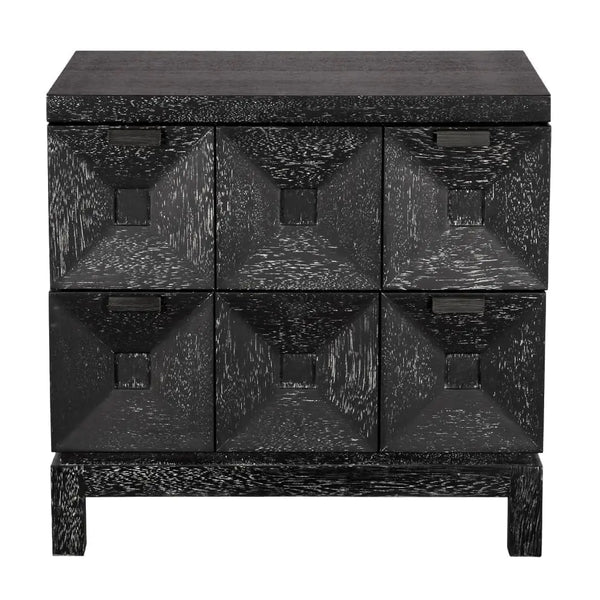 Musashi 2 Drawer, Small, Black Walnut-Noir Furniture-Blue Hand Home