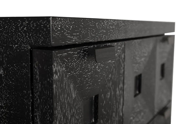 Musashi 2 Drawer, Small, Black Walnut-Noir Furniture-Blue Hand Home