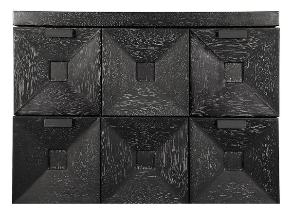 Musashi 2 Drawer, Small, Black Walnut-Noir Furniture-Blue Hand Home