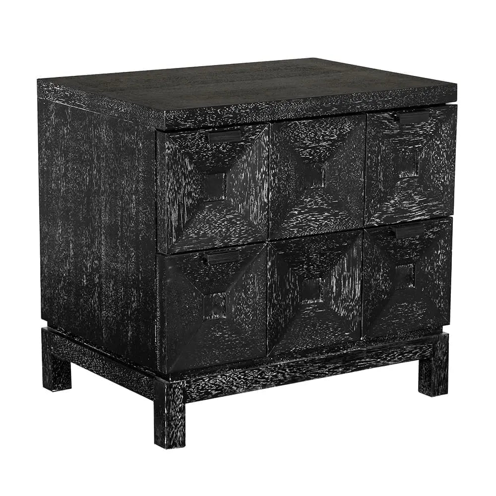 Musashi 2 Drawer, Small, Black Walnut-Noir Furniture-Blue Hand Home