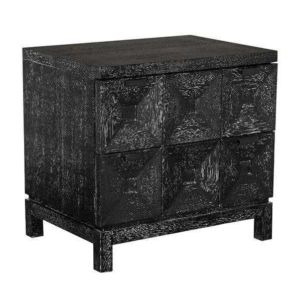 Musashi 2 Drawer, Small, Black Walnut-Noir Furniture-Blue Hand Home