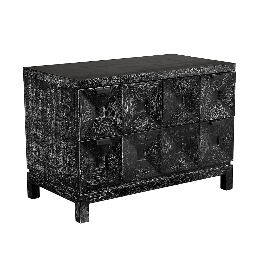 Musashi 2 Drawer, Large, Black Walnut-Noir Furniture-Blue Hand Home