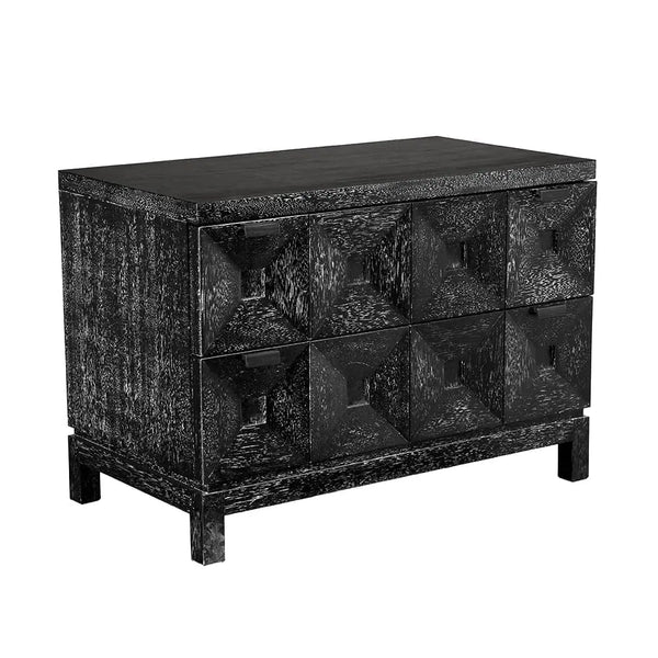 Musashi 2 Drawer, Large, Black Walnut-Noir Furniture-Blue Hand Home