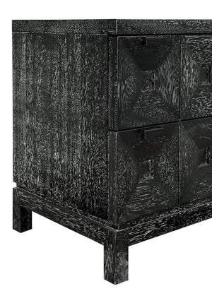 Musashi 2 Drawer, Large, Black Walnut-Noir Furniture-Blue Hand Home