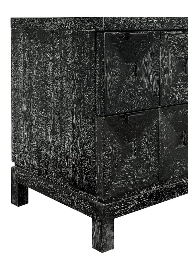 Musashi 2 Drawer, Large, Black Walnut-Noir Furniture-Blue Hand Home