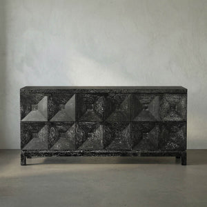 Musashi 6 Drawer, Black Walnut-Noir Furniture-Blue Hand Home