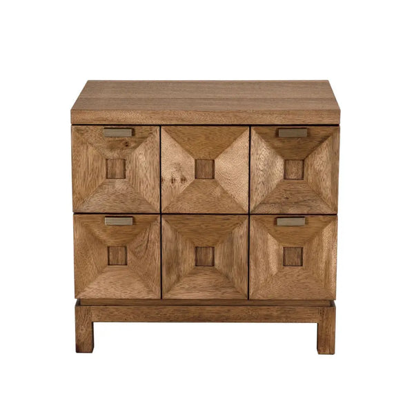Musashi 2 Drawer, Small, Dark Walnut-Noir Furniture-Blue Hand Home