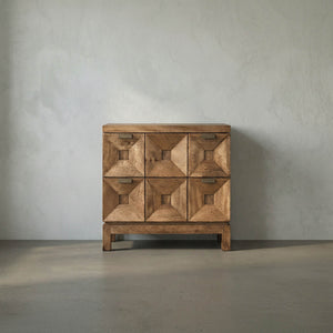 Musashi 2 Drawer, Small, Dark Walnut-Noir Furniture-Blue Hand Home
