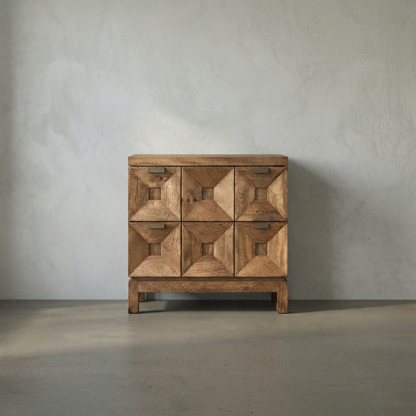 Musashi 2 Drawer, Small, Dark Walnut-Noir Furniture-Blue Hand Home