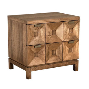 Musashi 2 Drawer, Small, Dark Walnut-Noir Furniture-Blue Hand Home
