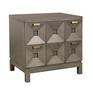 Musashi 2 Drawer, Small, Greige Walnut-Noir Furniture-Blue Hand Home