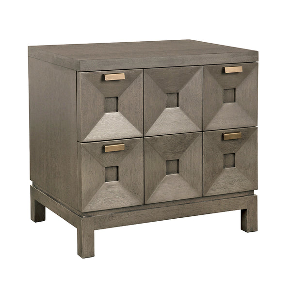 Musashi 2 Drawer, Small, Greige Walnut-Noir Furniture-Blue Hand Home