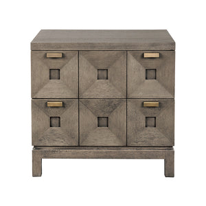 Musashi 2 Drawer, Small, Greige Walnut-Noir Furniture-Blue Hand Home