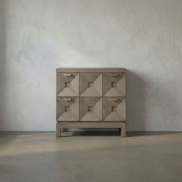 Musashi 2 Drawer, Small, Greige Walnut-Noir Furniture-Blue Hand Home