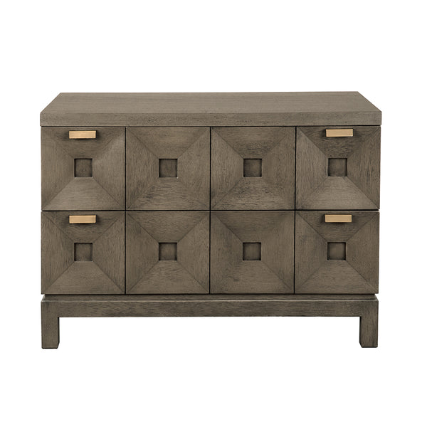 Musashi 2 Drawer, Large, Greige Walnut-Noir Furniture-Blue Hand Home