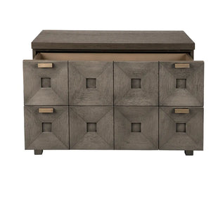 Musashi 2 Drawer, Large, Greige Walnut-Noir Furniture-Blue Hand Home