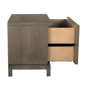 Musashi 2 Drawer, Large, Greige Walnut-Noir Furniture-Blue Hand Home