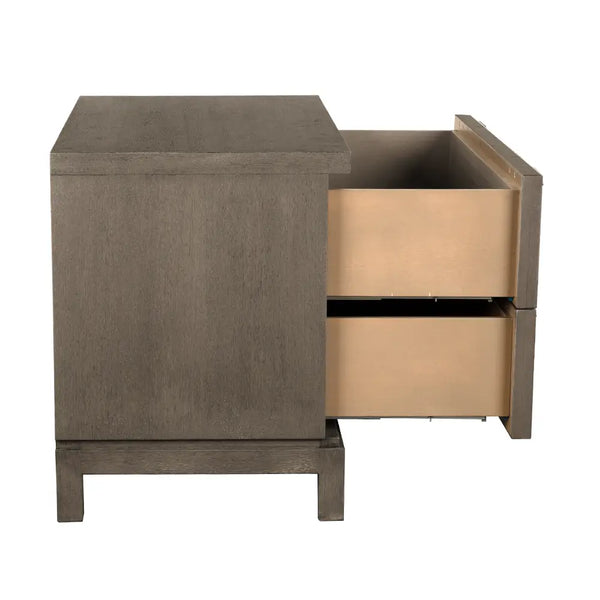 Musashi 2 Drawer, Large, Greige Walnut-Noir Furniture-Blue Hand Home