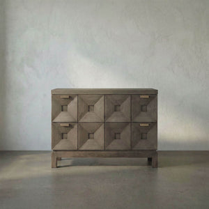 Musashi 2 Drawer, Large, Greige Walnut-Noir Furniture-Blue Hand Home