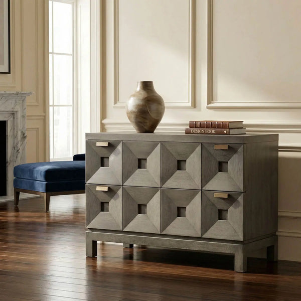 Musashi 2 Drawer, Large, Greige Walnut-Noir Furniture-Blue Hand Home